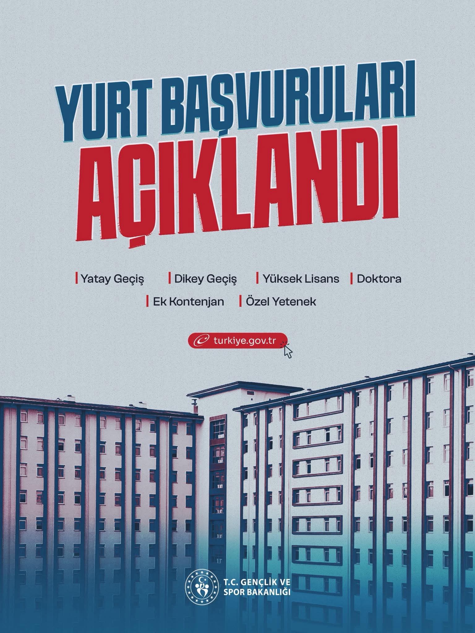 GSB Yurt Başvuru Sonuçları Açıklandı