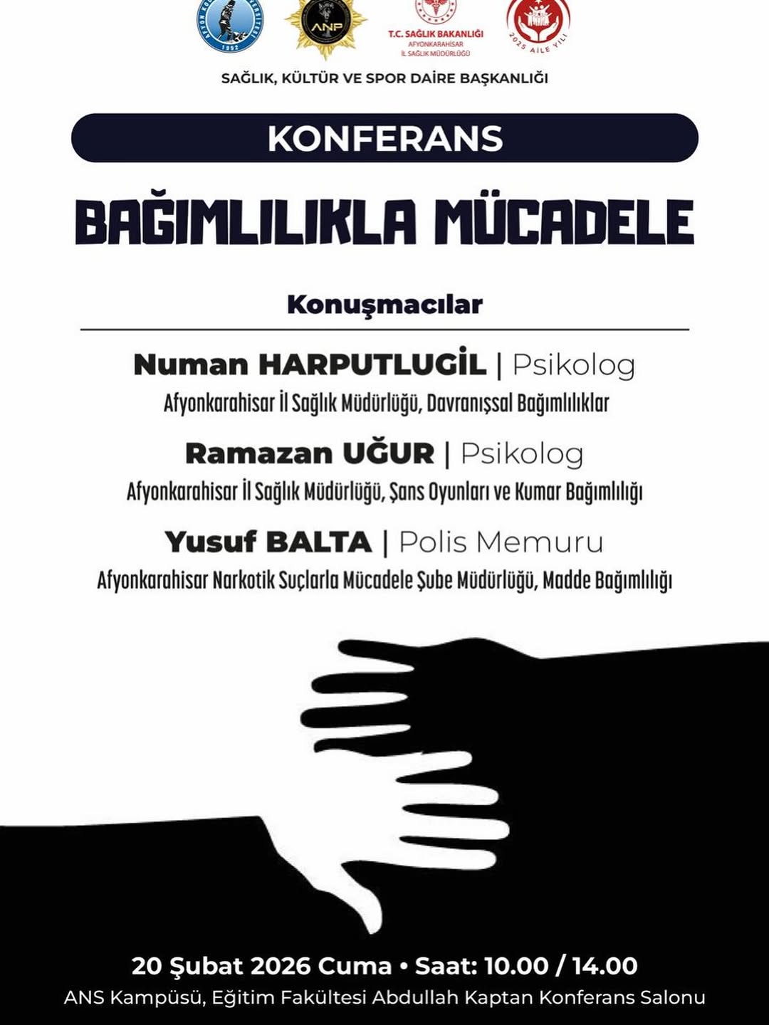 Afyon Kocatepe Üniversitesi'nde Bağımlılıkla Mücadele Konferansı Düzenlendi