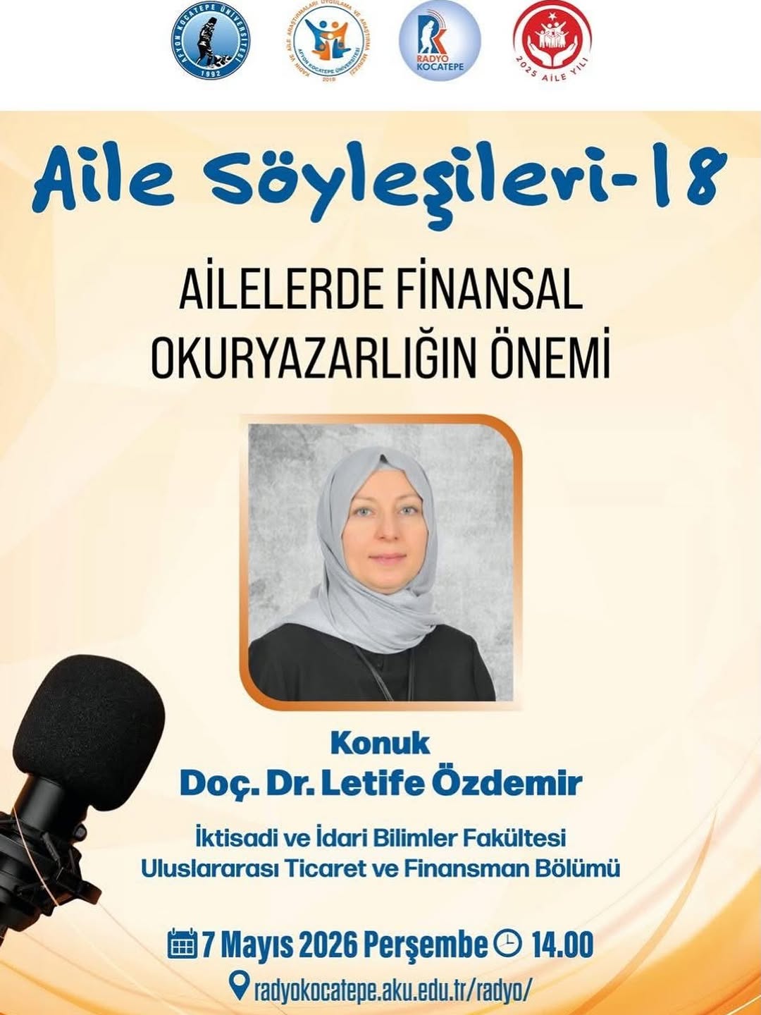 Afyon Kocatepe Üniversitesi'nde Bugün: 'Aile Söyleşileri-18'