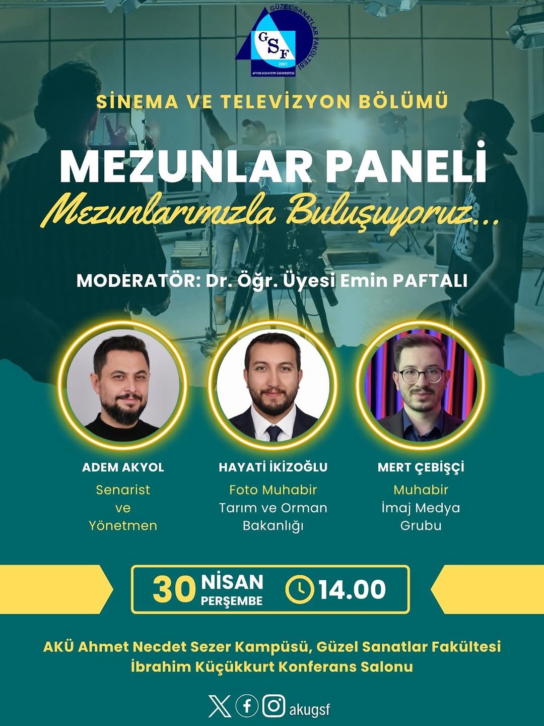 Afyon Kocatepe Üniversitesi'nde Bugün: Sinema ve TV Bölümü Mezunlar Paneli