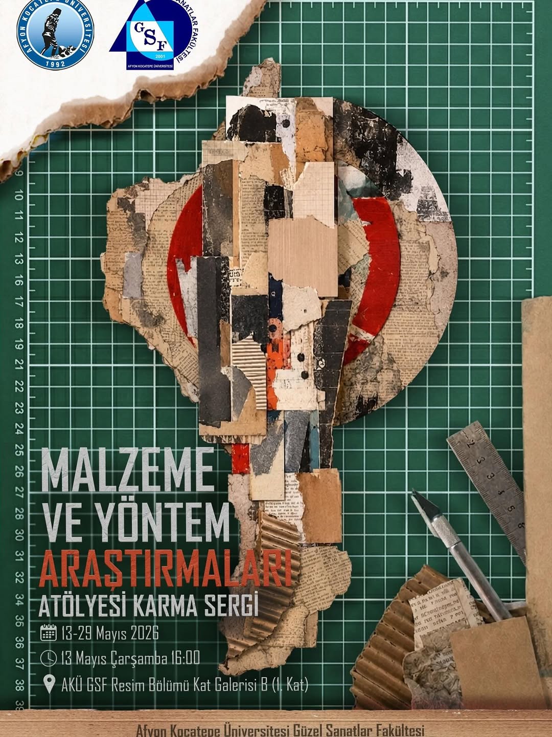 Afyon Kocatepe Üniversitesi'nde Gerçekleşen 'Malzeme ve Yöntem Araştırmaları Atölyesi Karma Sergisi'