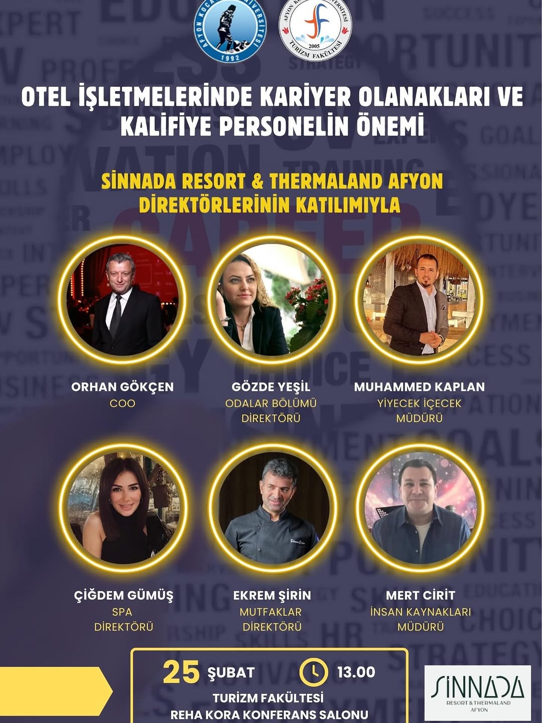 Afyon Kocatepe Üniversitesi'nden Otel İşletmelerinde Kariyer Olanakları Konferansı