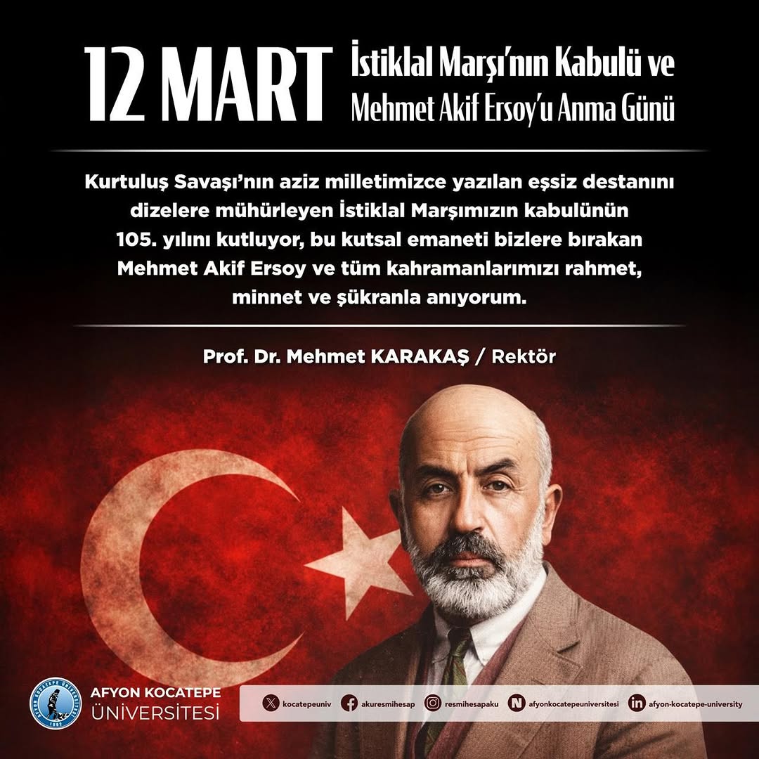 Afyon Kocatepe Üniversitesi Rektörü Prof. Dr. Mehmet Karakaş'tan Önemli Mesaj
