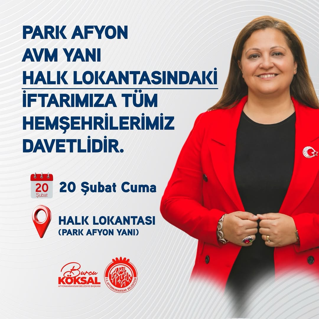 Afyonkarahisar Belediyesi'nden Ramazan Ayı İftar Daveti