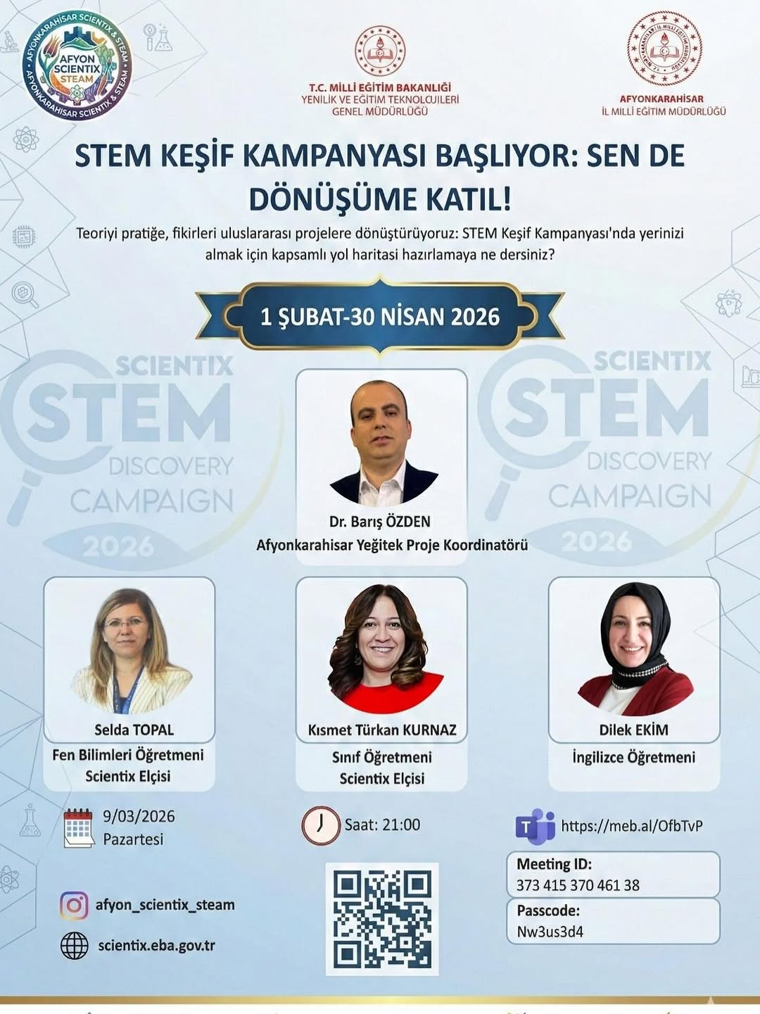 Afyonkarahisar İl Milli Eğitim Müdürlüğü'nden STEM Keşif Kampanyası Duyurusu