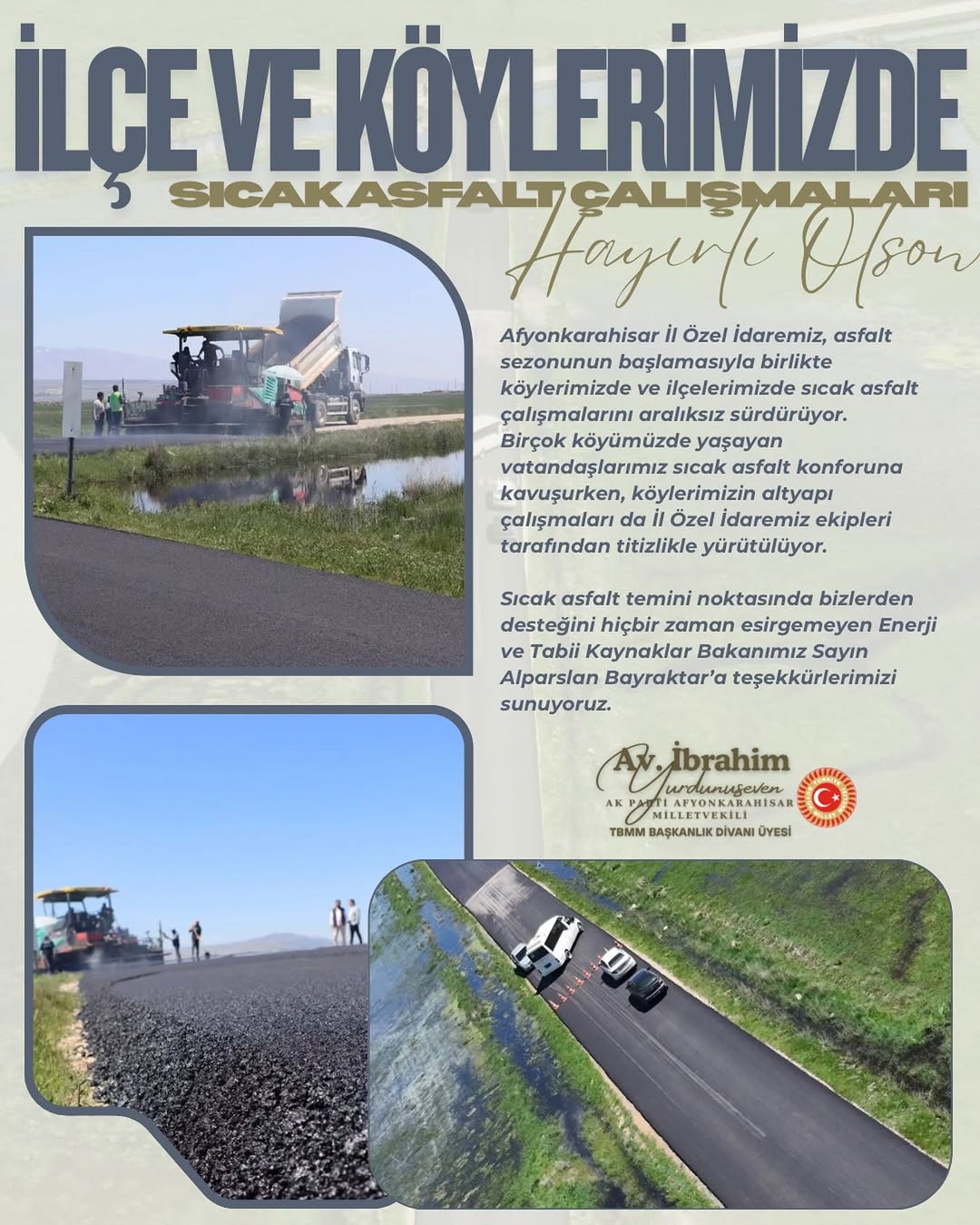 Afyonkarahisar İl Özel İdaresi, Asfalt Sezonunu Açtı