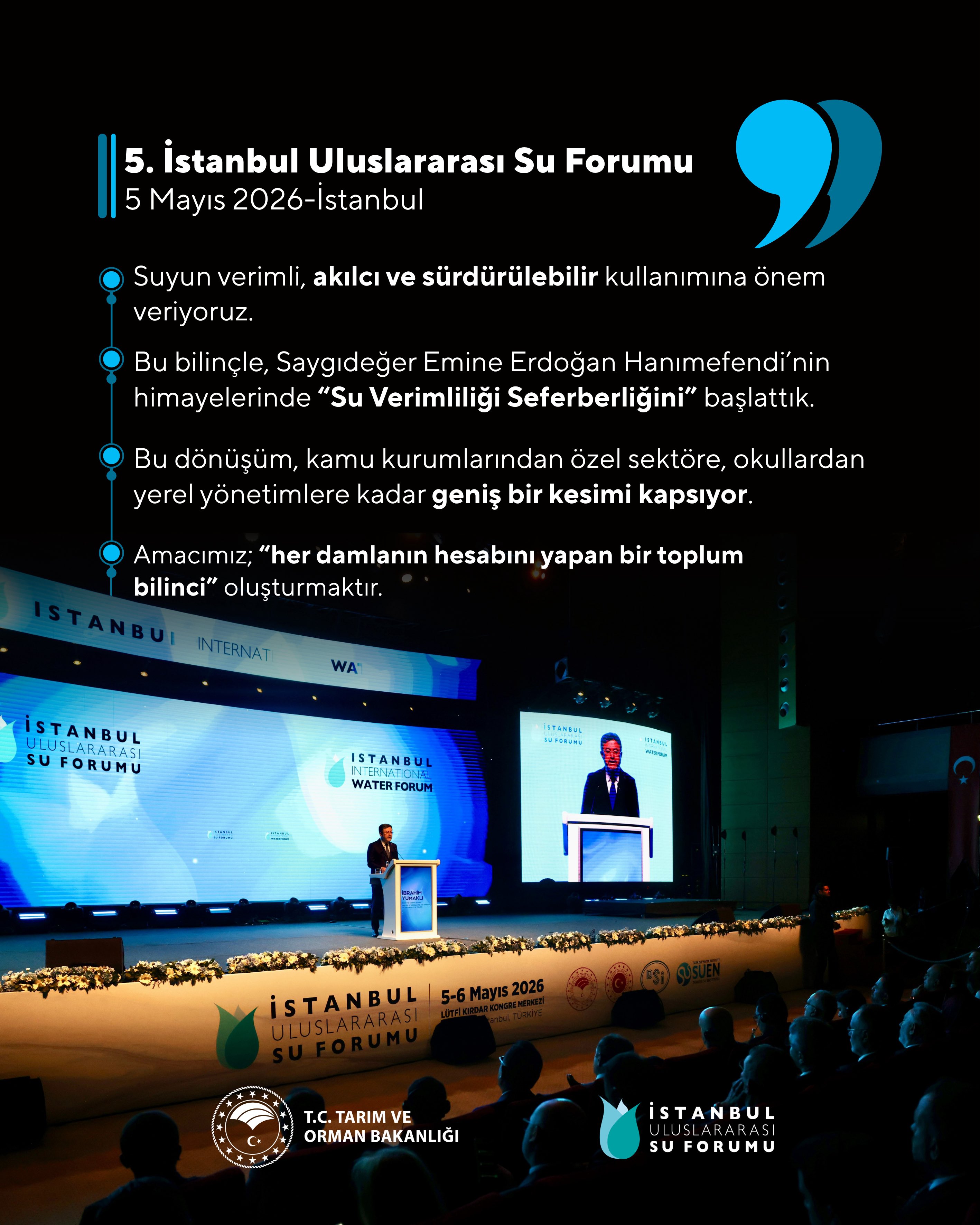 Bakan Yumaklı'dan Su Bilinci Vurgusu