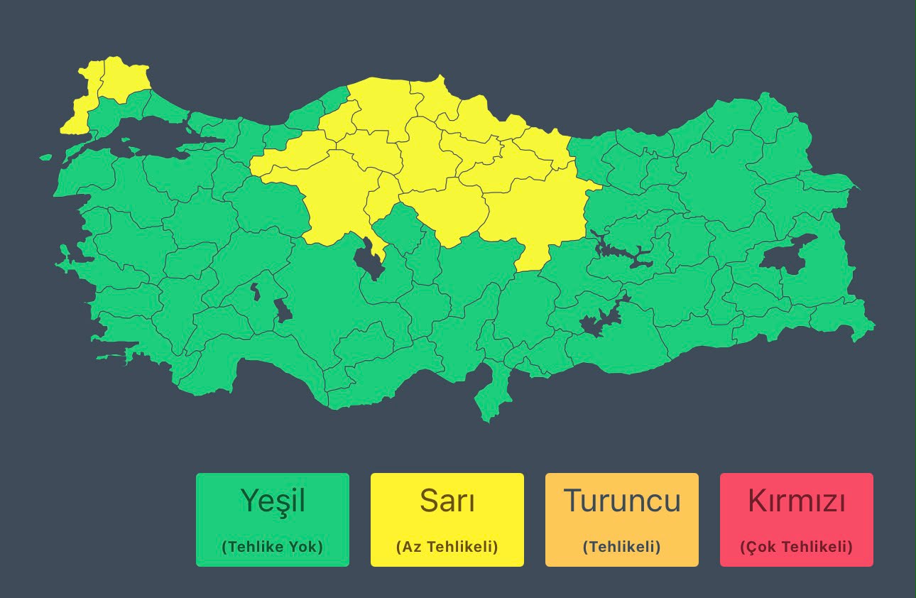 Batı ve Orta Karadeniz için yağış uyarısı