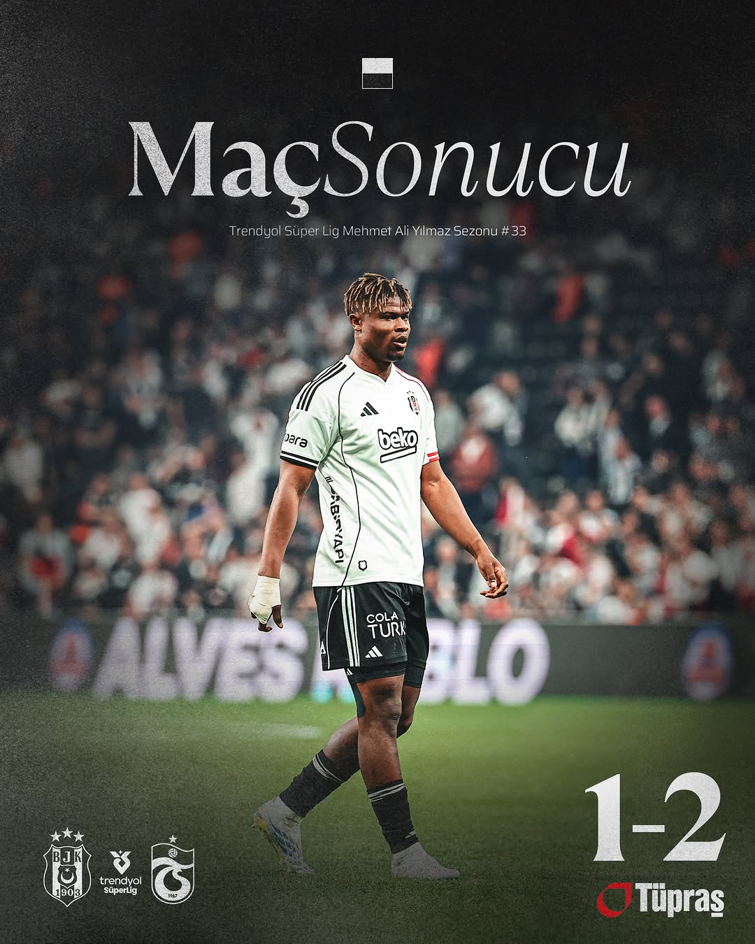 Beşiktaş 1-2 Trabzonspor Maçı Sonucu