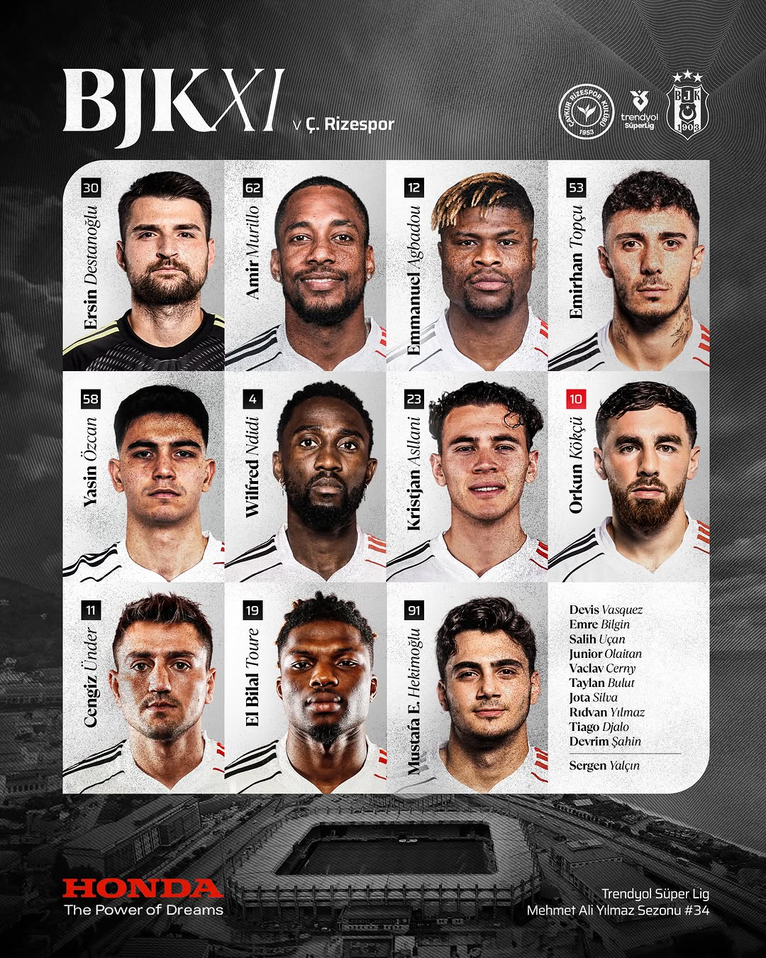 Beşiktaş XI ???? | Honda Türkiye Sponsorluğunda!