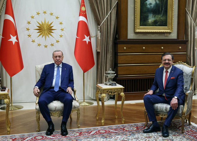 Cumhurbaşkanı Erdoğan TOBB Başkanı ile Görüştü