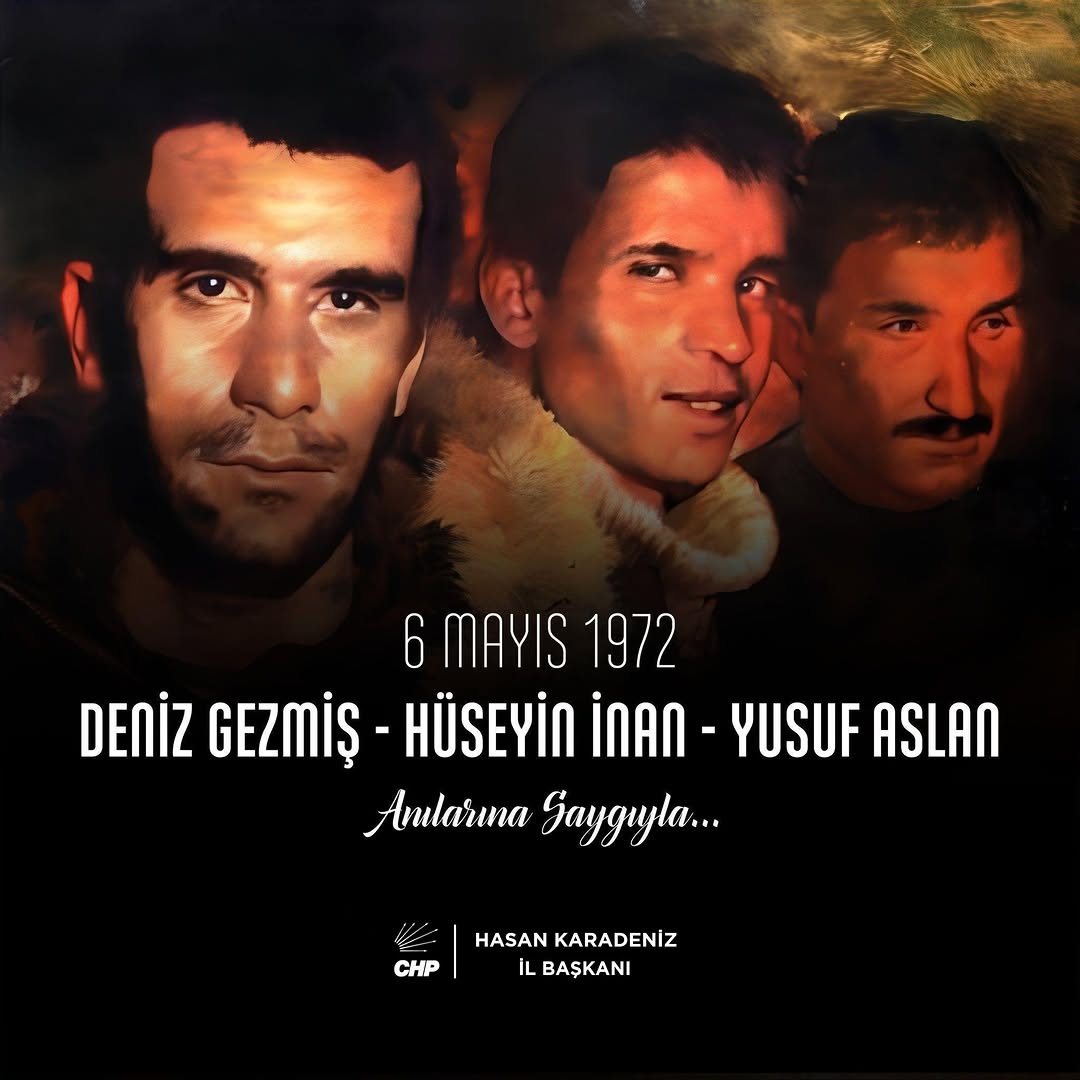 Deniz Gezmiş, Yusuf Aslan ve Hüseyin İnan'ın İdamının Yıl Dönümünde Anma Mesajı