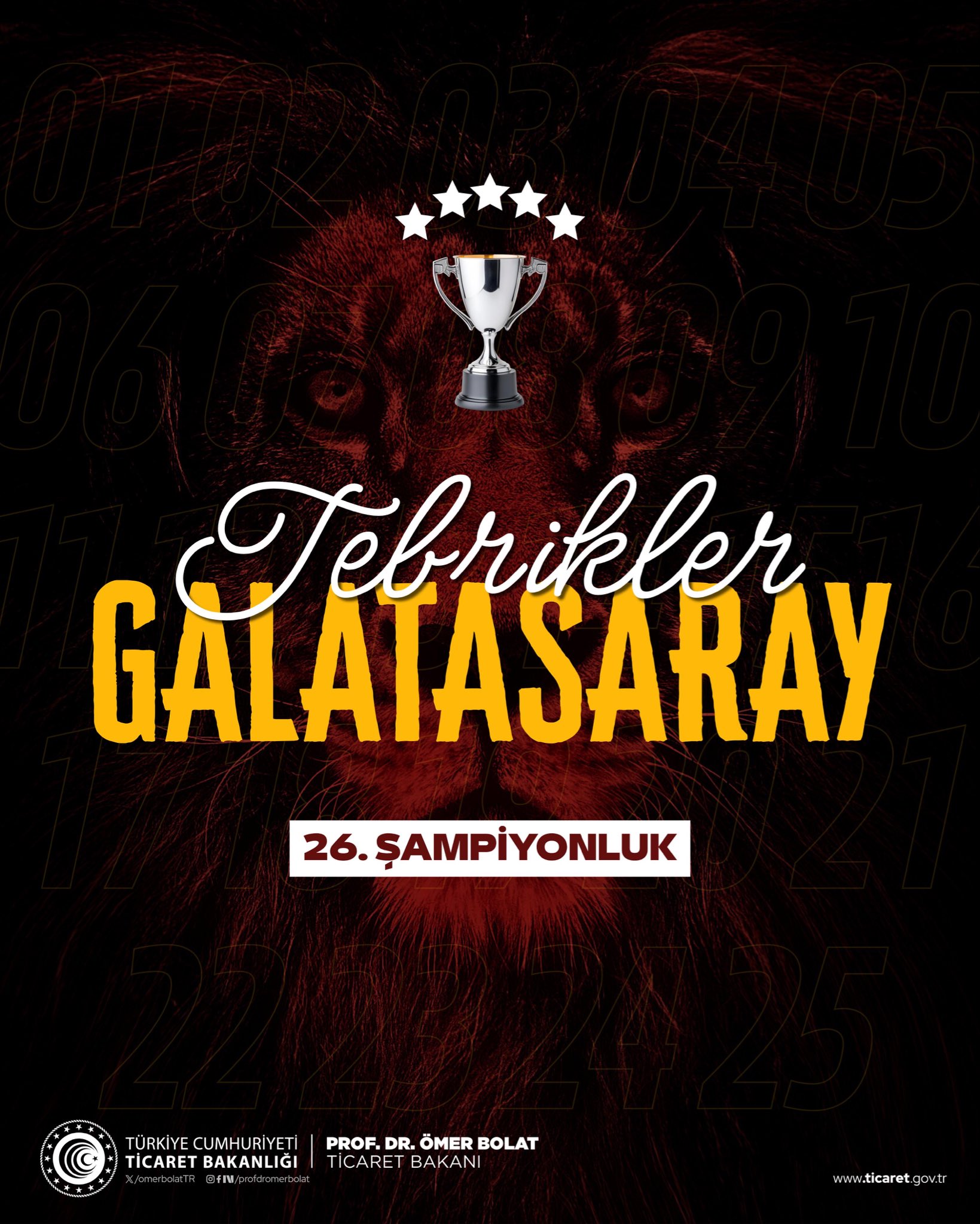 Galatasaray 26. şampiyonluğunu ilan etti