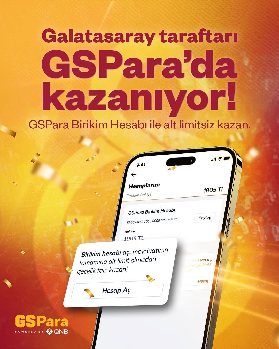 GSPara Birikim Hesabı ile Alt Limit Sorunu Olmadan Gecelik Faiz Kazanma Fırsatı!
