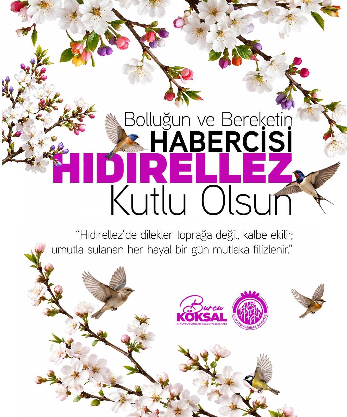 Hıdırellez'in sağlık ve huzur getirmesi dile getirildi