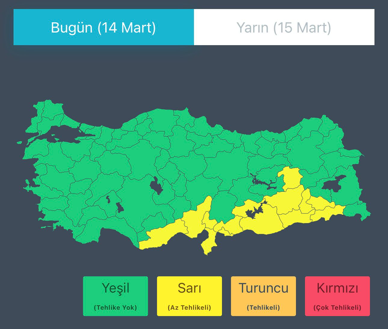Kuvvetli Yağış Uyarısı