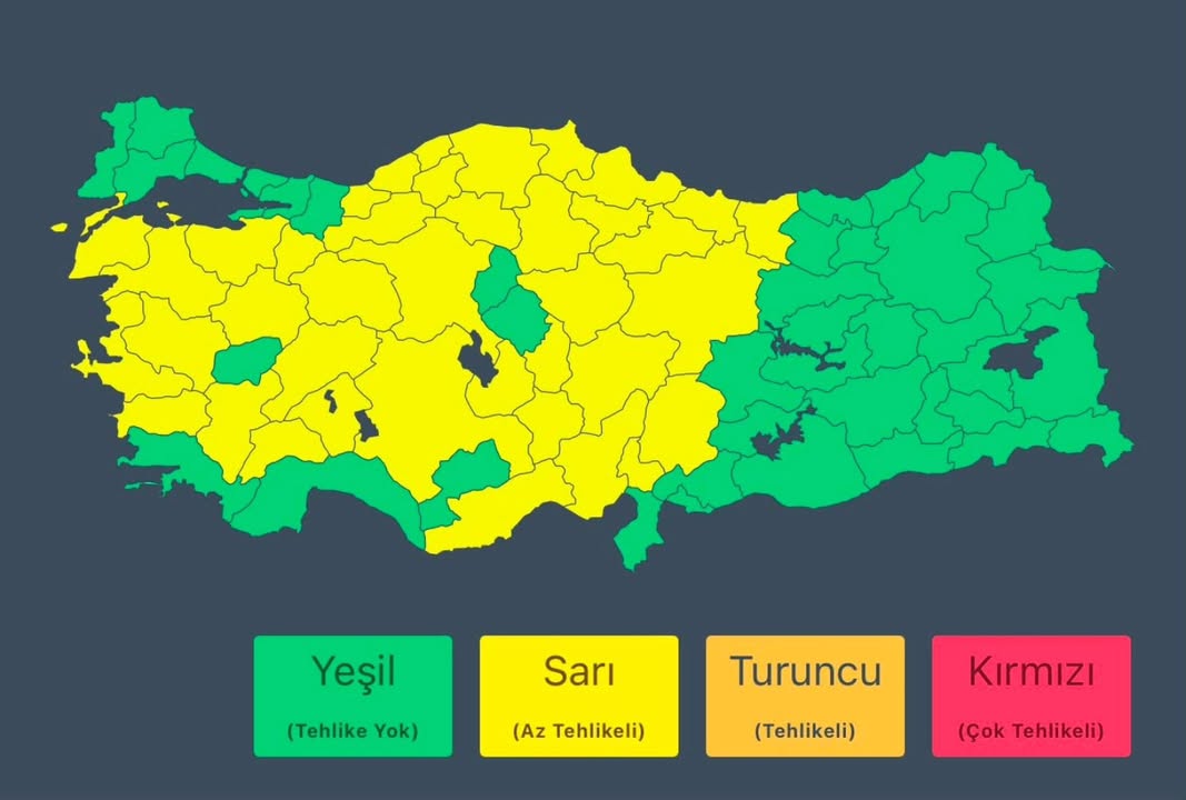 Meteoroloji Genel Müdürlüğü'nden Alınan Son Hava Durumu Raporu