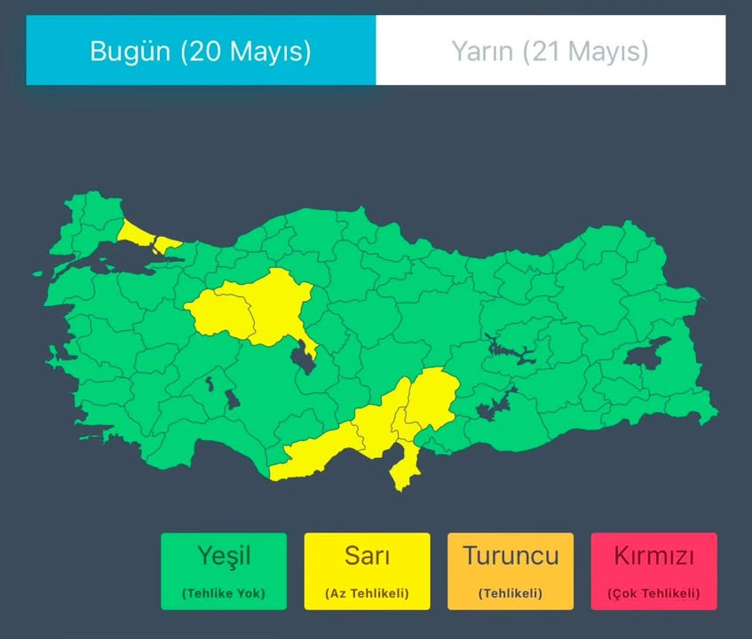 Meteoroloji Genel Müdürlüğü'nden Alınan Son Hava Durumu Raporu