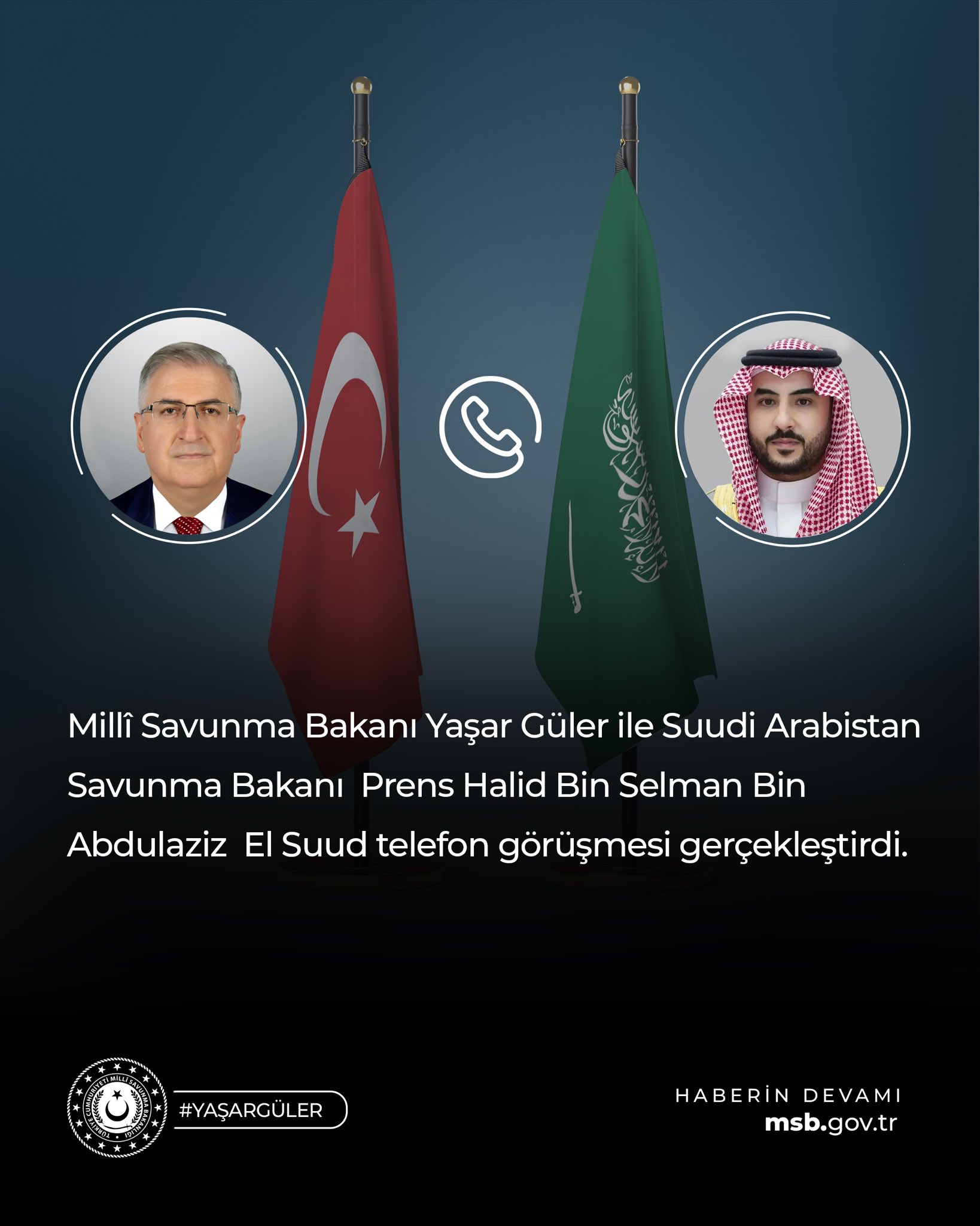 Savunma Bakanları Telefon Görüşmesi