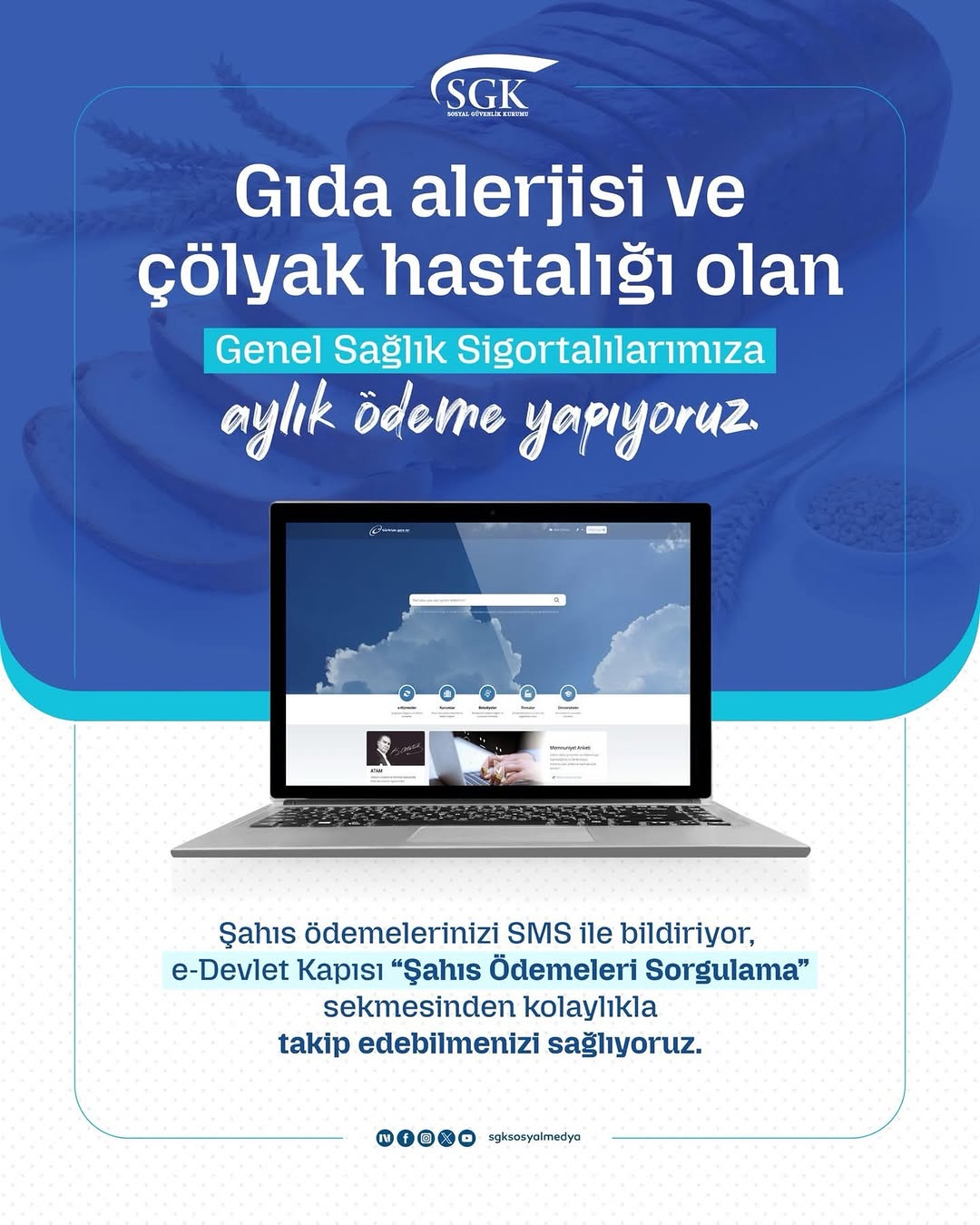 SGK, Gıda Alerjisi ve Çölyak Hastalığı Olan Sigortalılara Aylık Ödeme Yapıyor