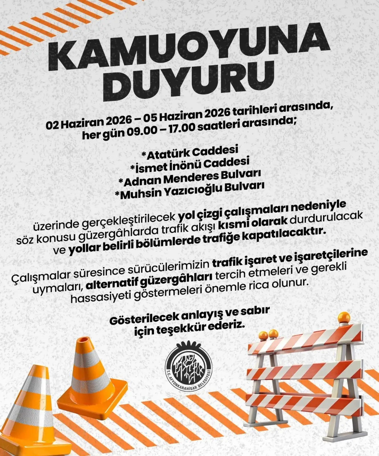 Yol Çizgi Çalışmaları Başlıyor