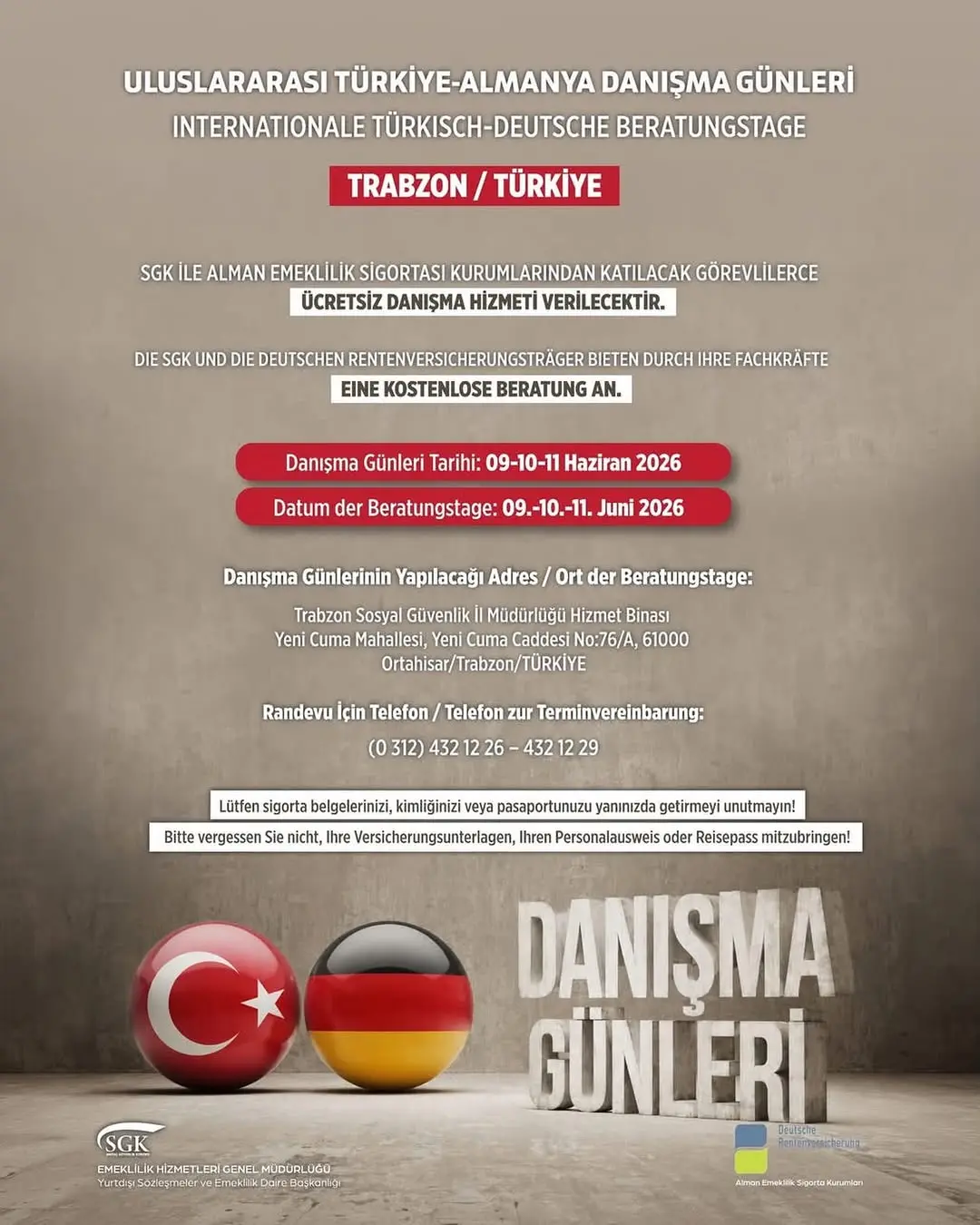 Türkiye-Almanya Danışma Günleri Trabzon'da