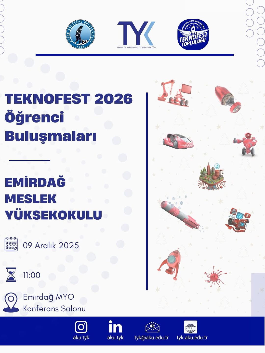 Afyon Kocatepe Üniversitesi'nde Bugün: TEKNOFEST 2026 Bilgilendirme Toplantısı