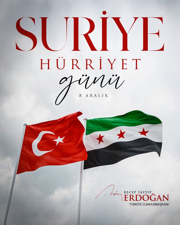T.C. Cumhurbaşkanlığı'nın Suriye Hürriyet Günü Paylaşımı