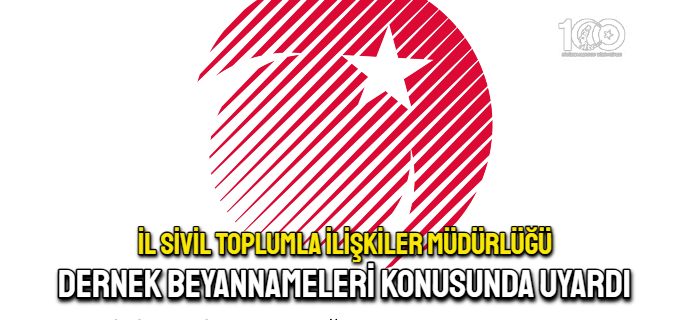 Dernekler beyannamesi konusunda uyarı